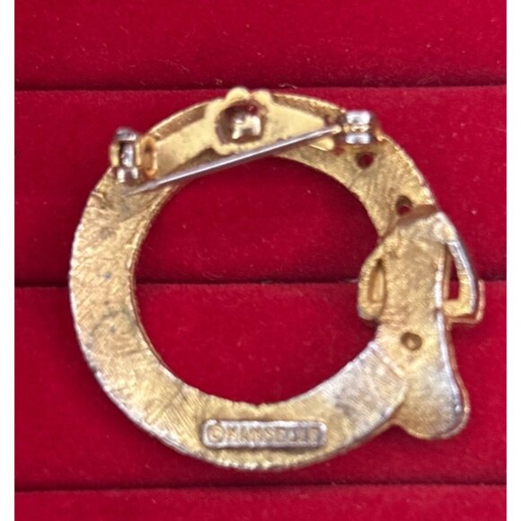 Vintage Mamselle Belt Buckle Gold-Tone Brooch Pin 1960s Collectible Jewelry - Picture 8 of 8